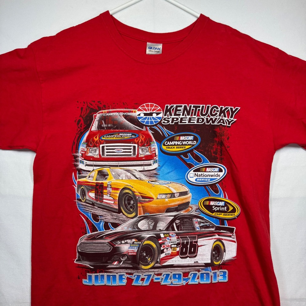 Gildan NASCAR 2013 Kentucky Speedway Racing Graphic Tee T-Shirt Sz Large